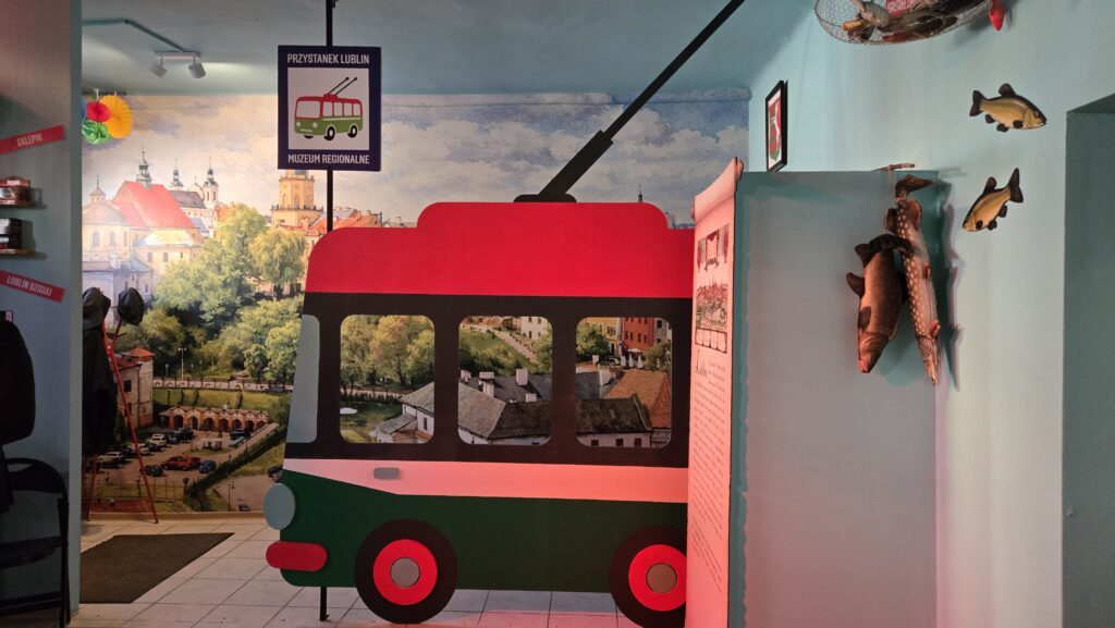 Wnętrze Przystanku Lublin - makieta trolejbusu